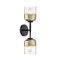 Designers Fountain Gatsby 5.25 in. 2-Light Matte Black Wall Sconce Light with Gold Ombre Shades for Bathrooms D306M-2WS-MB - alternate 9